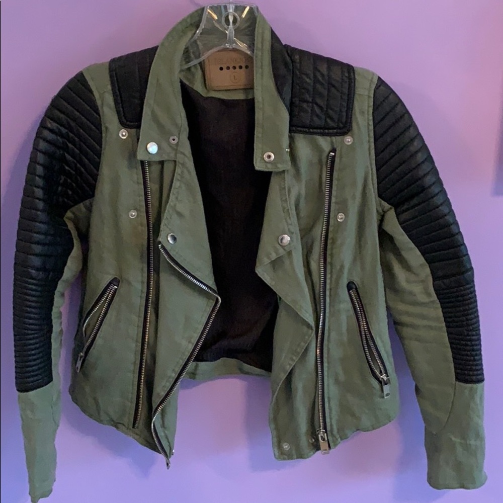 Blank NYC girls denim and leather jacket